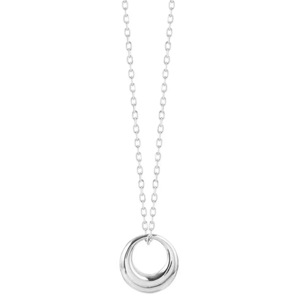 925 Sterling Silver Minimalist Circle Necklace
